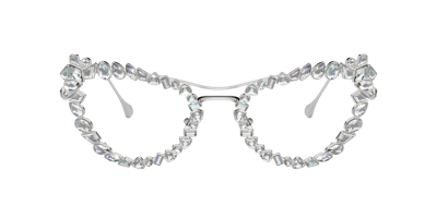 Swarovski Women's Blue Light Glasses With Crystals Clip-on, Sk7011 In Blue Light Filter Lens