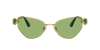 Swarovski Womens Gold Sk7003 Irregular-frame Metal Sunglasses In Dark Green