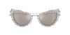 Swarovski Sk7011 Silver Sunglasses In Clear Mirror Real Platinum
