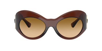 Versace Womens Ve4462 Irregular-frame Injected Sunglasses Brown In Yellow Gradient Brown