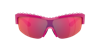 Swarovski Womens Pink Sk6014 Rectangle-frame Gem-embellished Acetate Sunglasses In Brown Mirror Orange