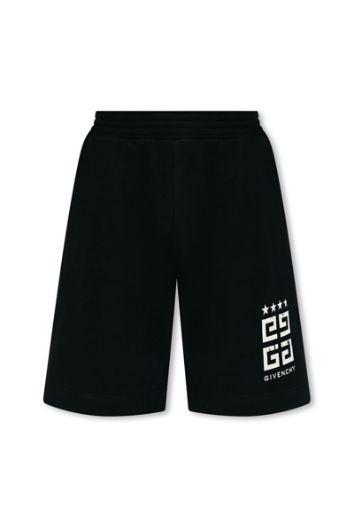 Givenchy Logo Printed Shorts In Black