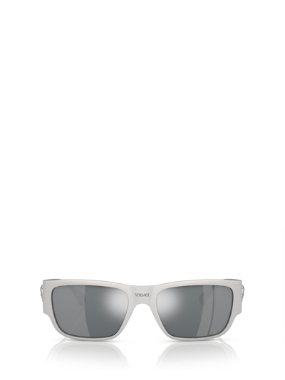 Versace Eyewear Square Frame Sunglasses In Silver