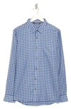 Travis Mathew Ironwood Check Button-up Shirt In Heather Sleet