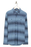 Travis Mathew Good Luck Stripe Button-down Shirt In Blue Nights