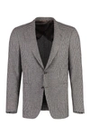 Canali Men's Houndstooth Wool Blazer In Beige