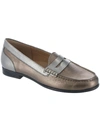 ARRAY HARPER WOMENS LEATHER SLIP ON PENNY LOAFERS
