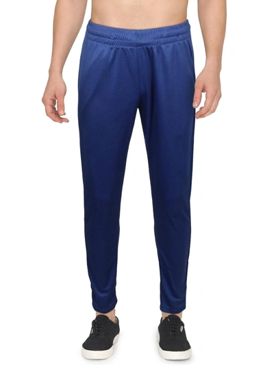 Galaxy Mens Sport Stretch Athletic Leggings In Blue