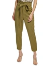 DKNY WOMENS FAUX SUEDE HIGH RISE PAPERBAG PANTS
