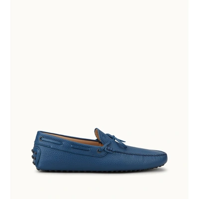 Tod's City Gommino Driving Shoes In Suede In Blue
