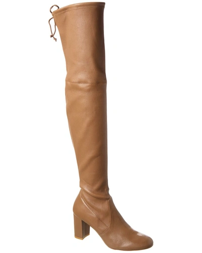 Stuart Weitzman Sofia City 75 Leather Over-the-knee Boot In Brown