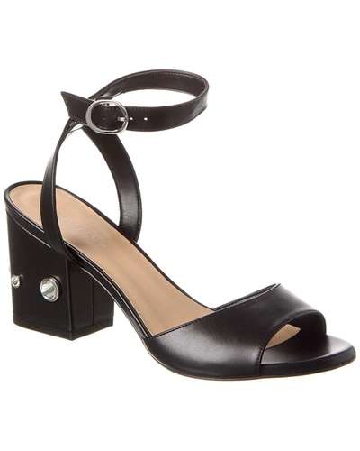 STUART WEITZMAN ALLSHINE BLOCK 75 LEATHER SANDAL