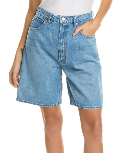 Mother Denim Snacks! High-waist Push-pop Nothing Else Like It Short In Blue