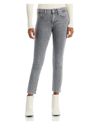 Rag & Bone Cate Womens Denim High Rise Skinny Jeans In Grey