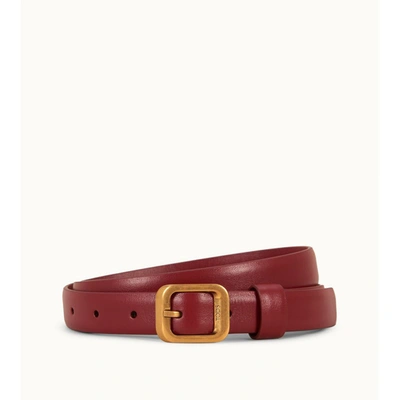 Tod's Belt In Leather In Red