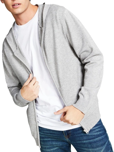 And Now This Mens Knit Zip Front Hooded Sweater In Multi