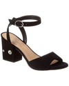 STUART WEITZMAN ALLSHINE BLOCK 75 SUEDE SANDAL