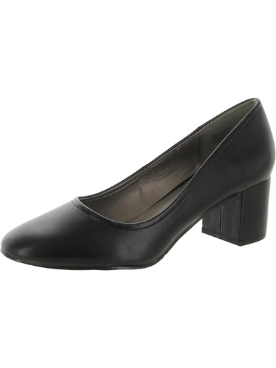 Array Daphne Womens Faux Leather Slip On Pumps In Black
