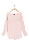 RAIN AND ROSE RAIN AND ROSE EMBELLISHED LONG SLEEVE JERSEY SWEATER