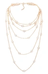 Saachi Crystal Layered Necklace In Gold