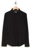 Denim And Flower Solid Stretch Tech Shirt In Black