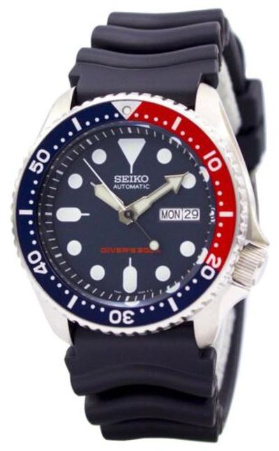 Pre-owned Seiko Skx009 Skx009k1 Automatic 200m Diver Rubber Band Free Ship