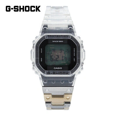 Pre-owned Casio 40th Anniversary Clear Remix Eric Hayes Digital Watch Silver Skeleton Dwe-5640rx