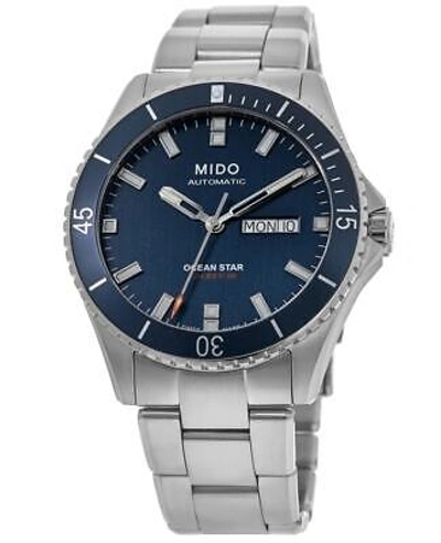 Pre-owned Mido Ocean Star 200 Blue Dial Steel Men's Watch M026.430.11.041.00