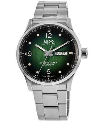 Pre-owned Mido Multifort M Chronometer Green Dial Steel Men's Watch M038.431.11.097.00