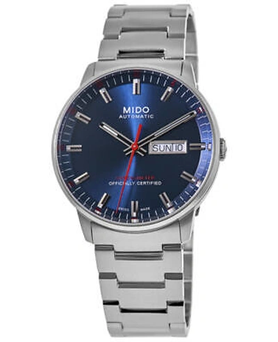 Pre-owned Mido Commander Blue Dial Steel Men's Watch M021.431.11.041.00