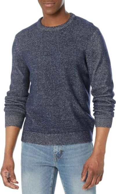Pre-owned Theory Men's Hilles Cashmere Crew In Light Baltic/stone White