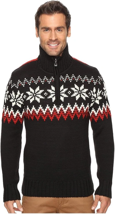 Pre-owned Dale Of Norway Men's Myking Pullover Sweater 100% Air-spun Merino Wool In Black/raspberry