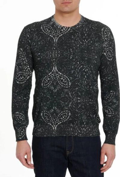 Pre-owned Robert Graham Men's Taurus L/s Sweater In Black