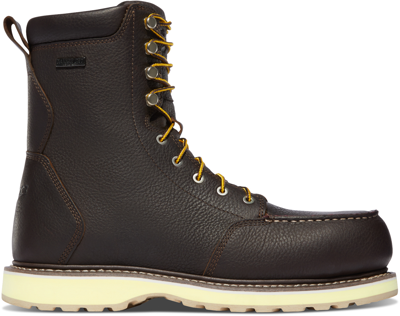 Pre-owned Danner Mens Cedar River Toe 8in Al Dark Brown Leather Work Boots