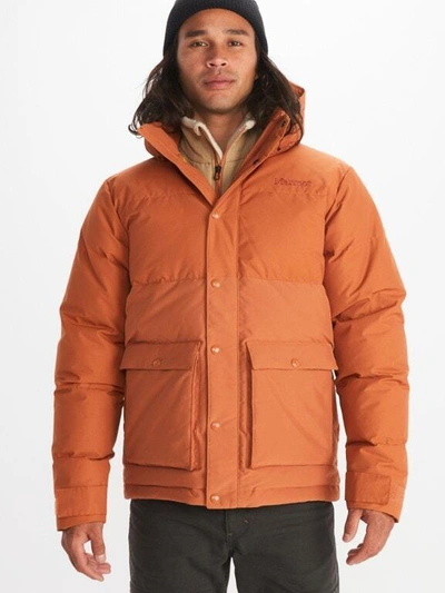Pre-owned Marmot Fordham Down Jacket - Men's - L - Copper - Waterproof Snowsports In Orange