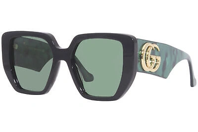 Pre-owned Gucci Gg0956s 001 Sunglasses Women's Green/green Square 54mm