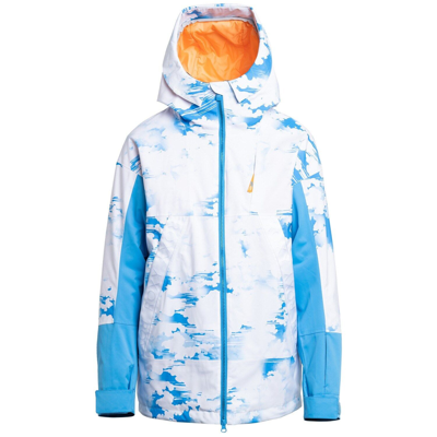 Pre-owned Roxy Women's  Chloe Kim Jacket Insulated Snowboard Ski Coat Long Hip Length In Blue