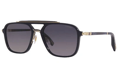 Pre-owned Chopard Sch291 821p Sunglasses Men's Navy-gold/grey Polarized Lenses Pilot 57mm In Gray