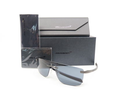 Pre-owned Mclaren Mlsups22 C03 Carbon Fiber/black/ Gray Shield, Unisex Sunglasses.