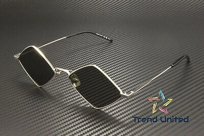 Pre-owned Saint Laurent Sl 302 Lisa 001 Metal Silver Grey 55 Mm Unisex Sunglasses In Gray