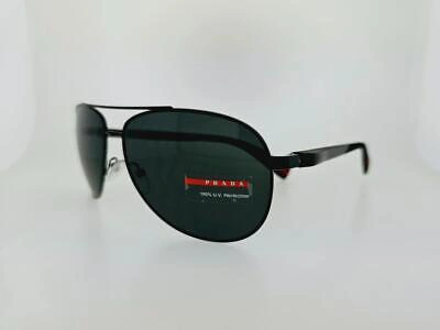 Pre-owned Prada Sunglasses Ps 51os 1bo1a1 62mm Matte Black Frame With Grey Lenses In Gray