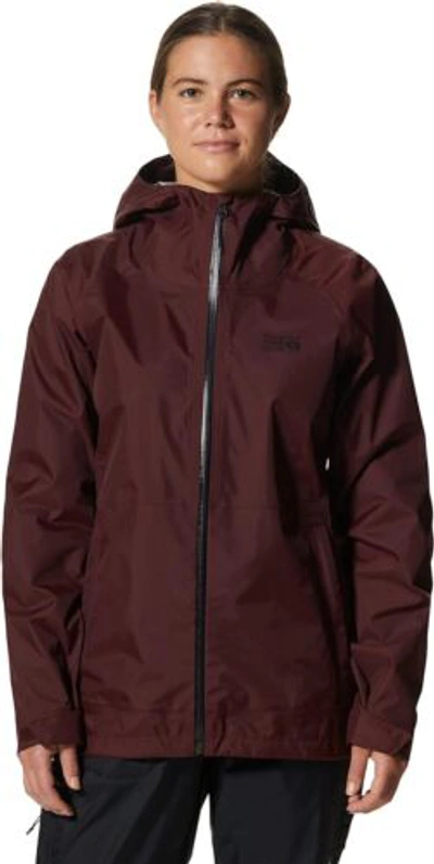 Pre-owned Mountain Hardwear Women's Standard Threshold Jacket In Washed Raisin