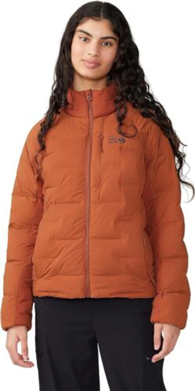 Pre-owned Mountain Hardwear Women's Stretchdown High-hip Jacket In Iron Oxide