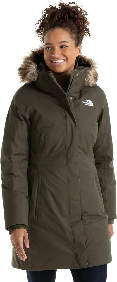 Pre-owned The North Face Women's Jump Down Parka In New Taupe Green