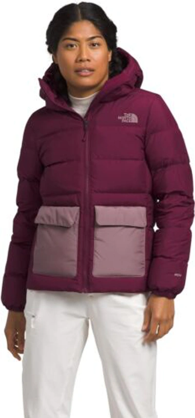 Pre-owned The North Face Women's Gotham Down Insulated Jacket In Boysenberry/fawn Grey