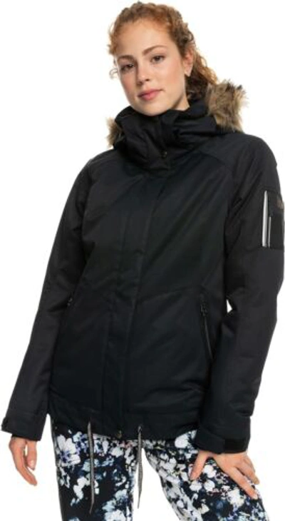 Pre-owned Roxy Meade Womens Jacket In True Black