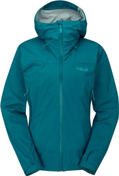 Pre-owned Rab Women's Downpour Plus 2.0 Waterproof Breathable Jacket For Hiking &... In Ultramarine