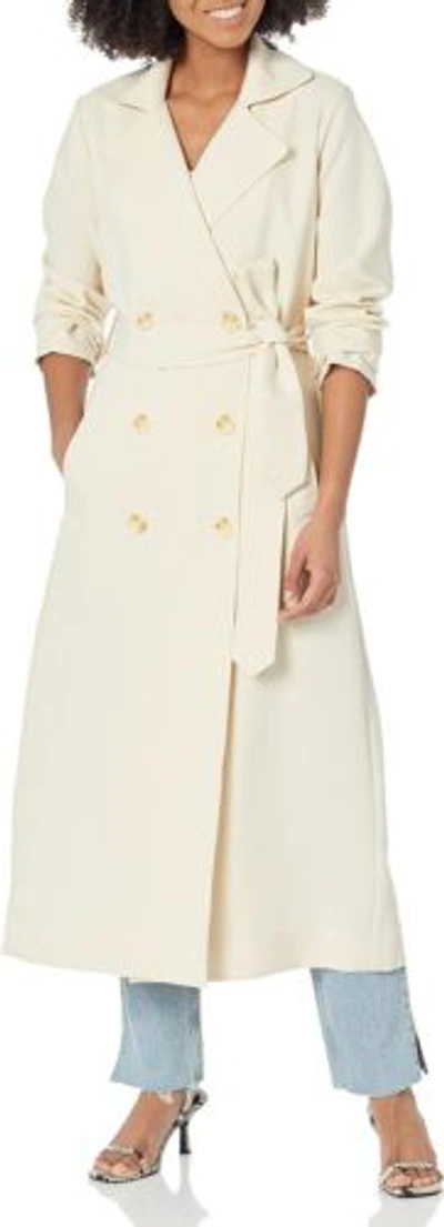 Pre-owned Show Me Your Mumu Women's Trevor Trench In Off-white