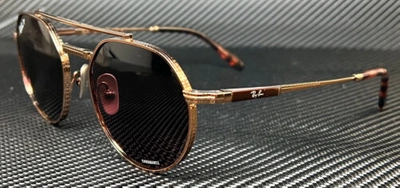 Pre-owned Ray Ban Rb8265 3140af Rose Gold Polarized Unisex 53 Mm Titanium Sunglasses In Purple