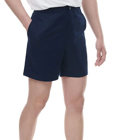 Pre-owned Polo Ralph Lauren Genuine  Classic Fit Linen Blend Prepster Shorts -navy In Mnposho14g20272-410